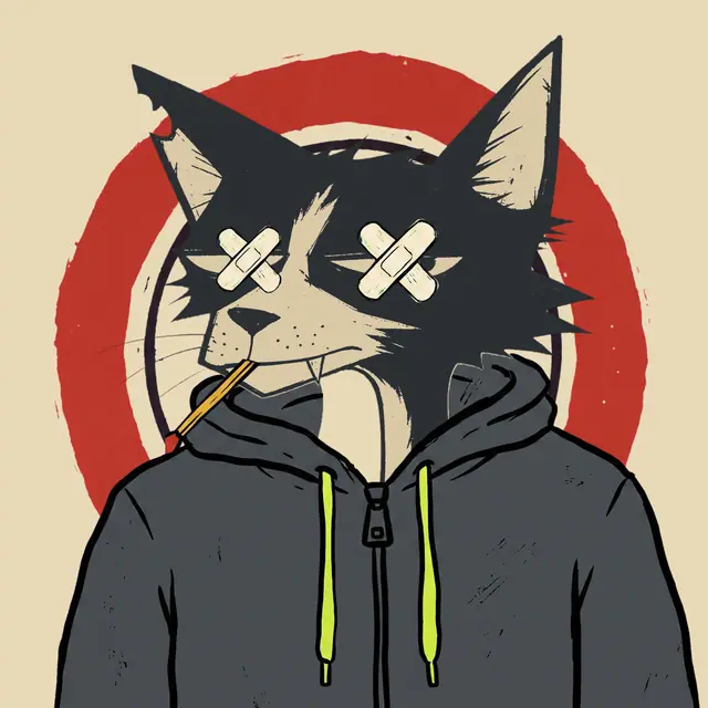 Broker #1322, a screenprinted alley cat.