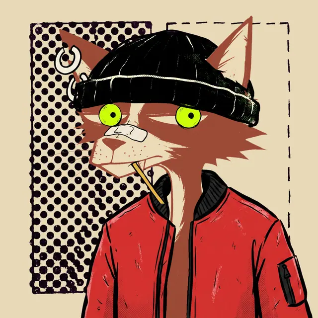Broker #1324, a screenprinted alley cat.