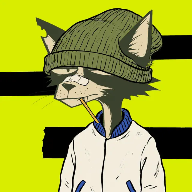 Broker #1327, a screenprinted alley cat.