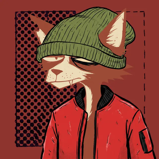 Broker #1328, a screenprinted alley cat.