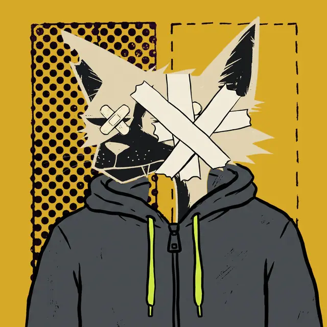 Broker #1331, a screenprinted alley cat.