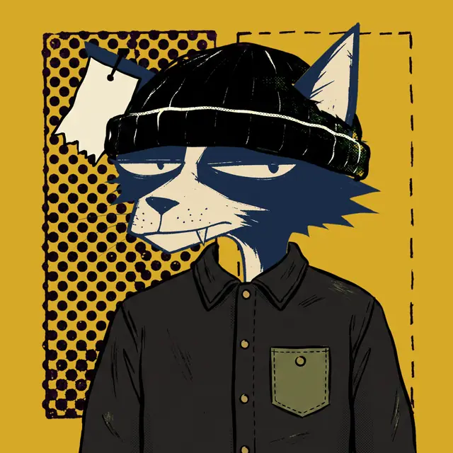 Broker #1332, a screenprinted alley cat.