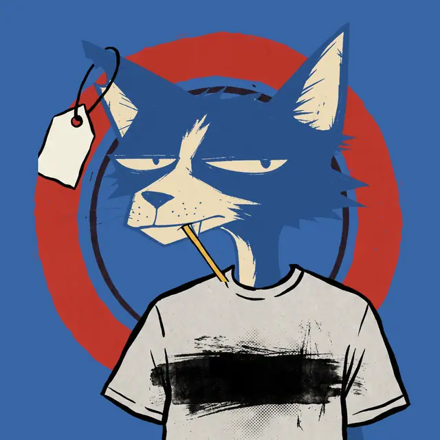 Broker #1336, a screenprinted alley cat.