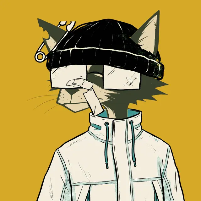 Broker #1337, a screenprinted alley cat.