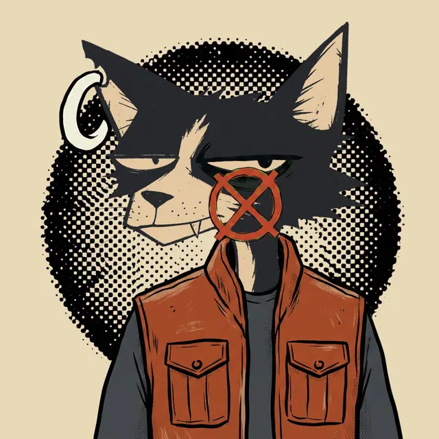 Broker #1345, a screenprinted alley cat.