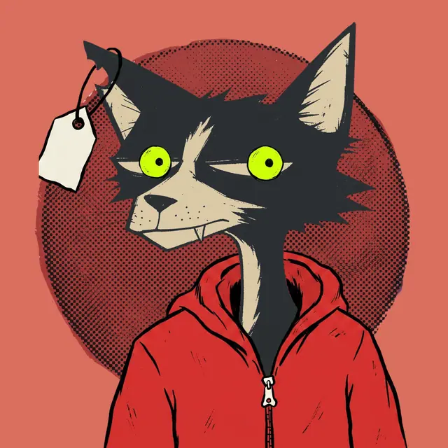 Broker #1348, a screenprinted alley cat.