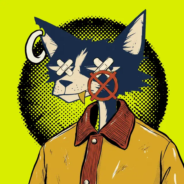 Broker #1353, a screenprinted alley cat.
