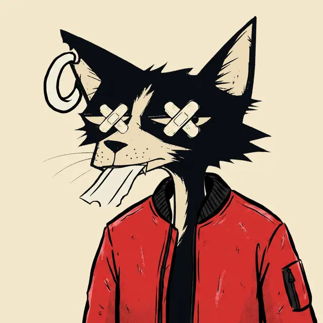 Broker #1354, a screenprinted alley cat.