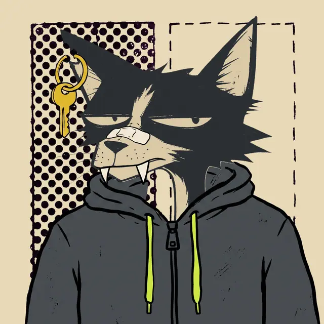 Broker #1364, a screenprinted alley cat.