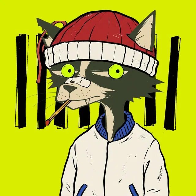 Broker #1367, a screenprinted alley cat.