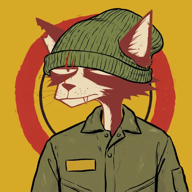 Broker #1374, a screenprinted alley cat.