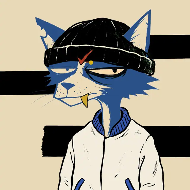 Broker #1375, a screenprinted alley cat.