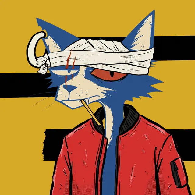 Broker #1377, a screenprinted alley cat.