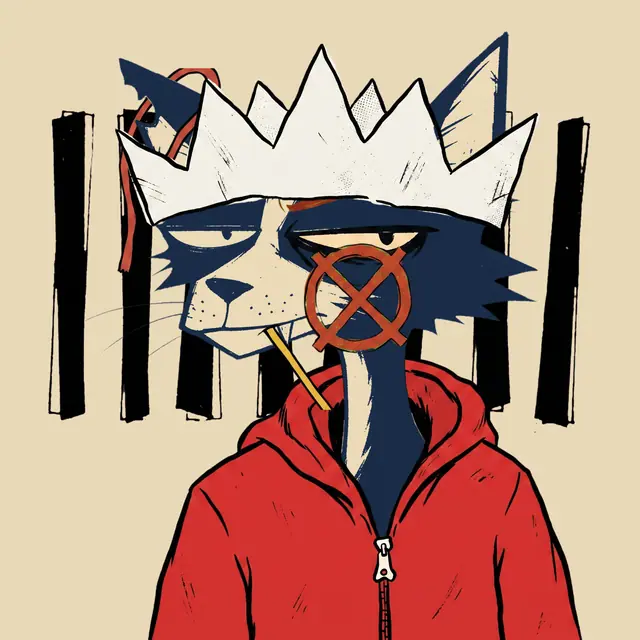 Broker #0138, a screenprinted alley cat.