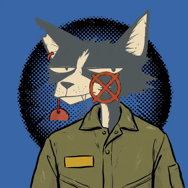Broker #1385, a screenprinted alley cat.