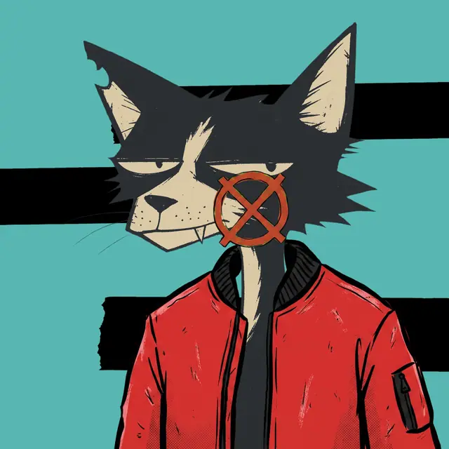Broker #0014, a screenprinted alley cat.