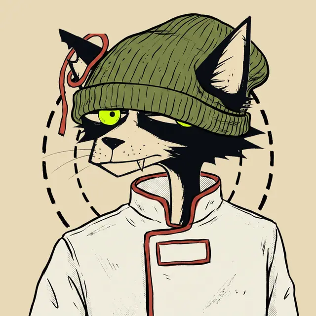 Broker #1411, a screenprinted alley cat.