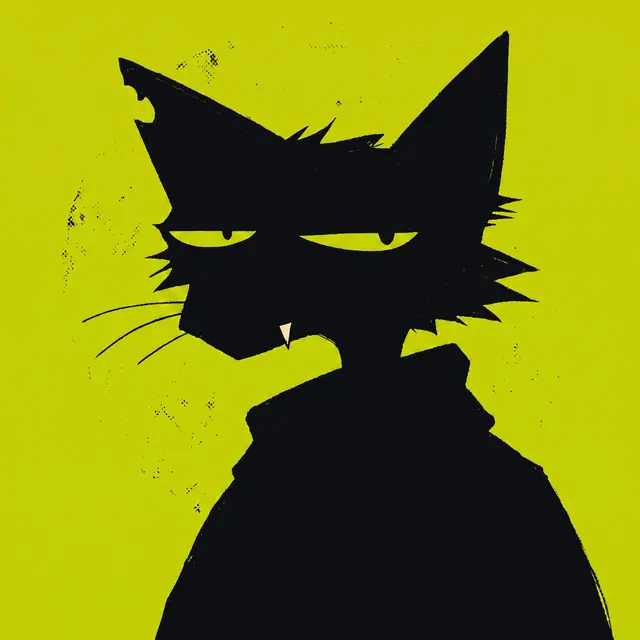 Broker #1412, a screenprinted alley cat.