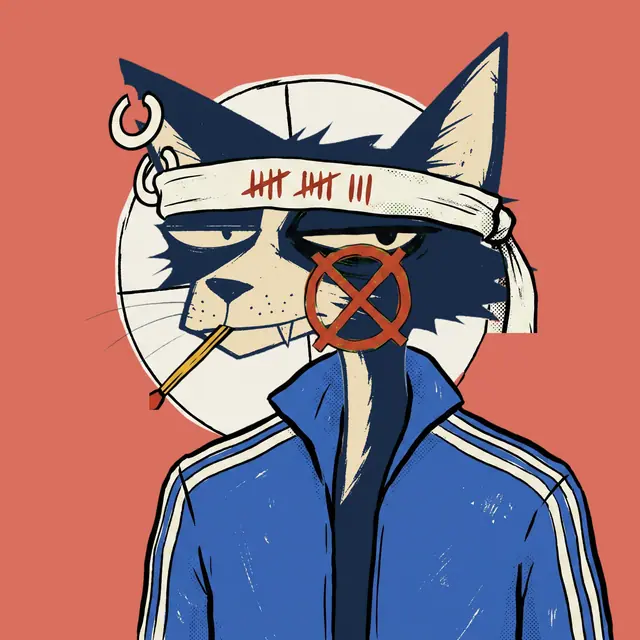 Broker #1413, a screenprinted alley cat.