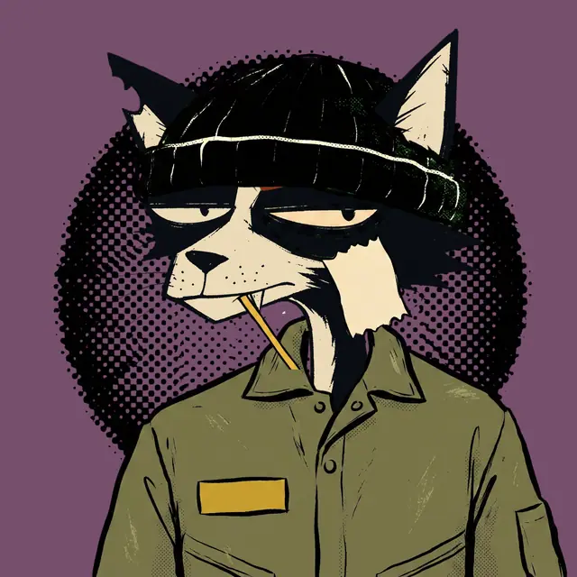 Broker #1423, a screenprinted alley cat.