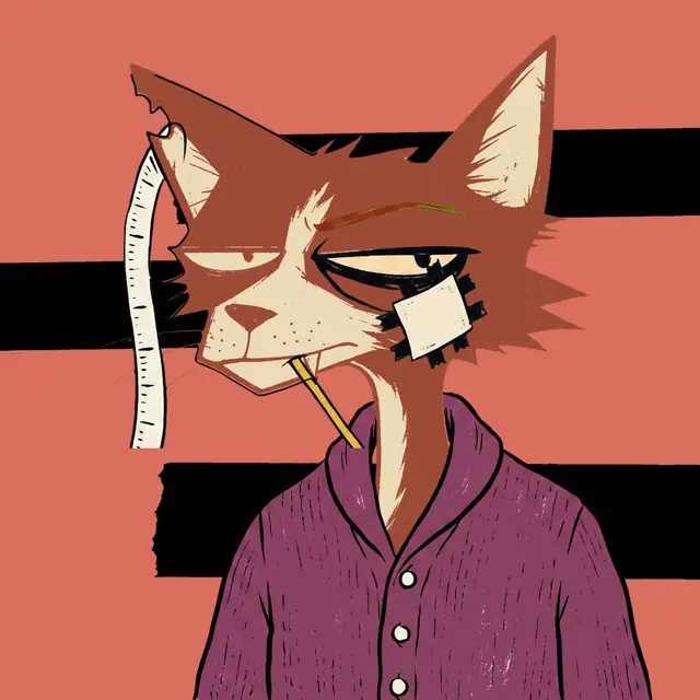 Broker #1427, a screenprinted alley cat.