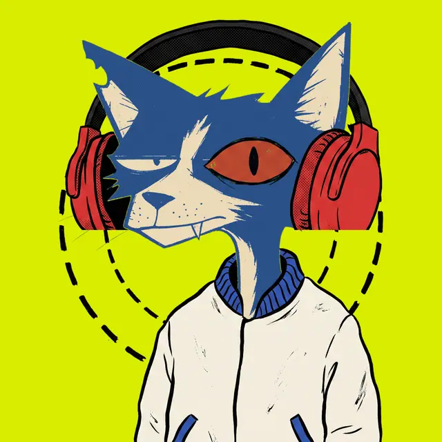 Broker #1428, a screenprinted alley cat.
