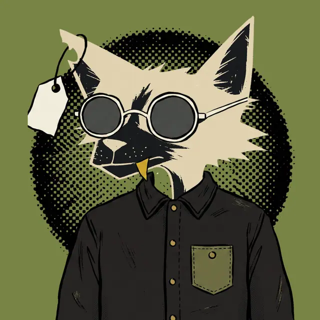 Broker #1432, a screenprinted alley cat.
