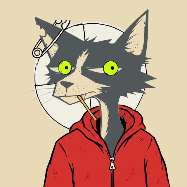 Broker #1436, a screenprinted alley cat.