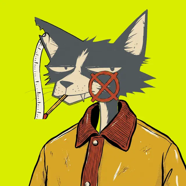 Broker #1439, a screenprinted alley cat.
