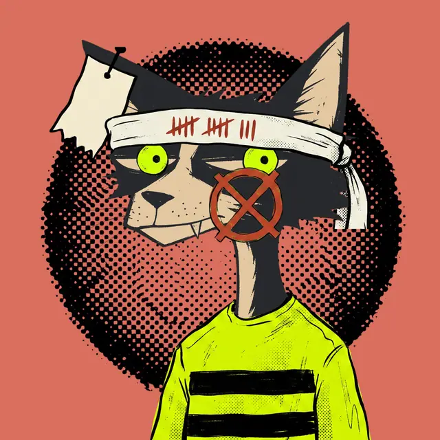 Broker #1470, a screenprinted alley cat.