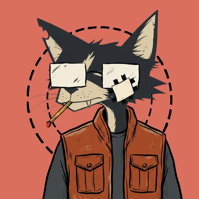 Broker #1471, a screenprinted alley cat.