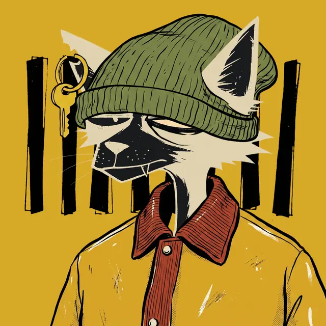 Broker #0148, a screenprinted alley cat.