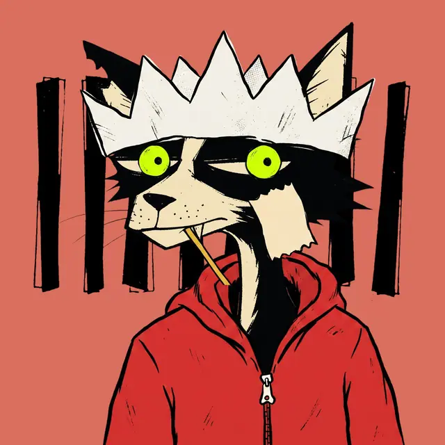 Broker #1486, a screenprinted alley cat.