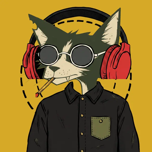Broker #1490, a screenprinted alley cat.