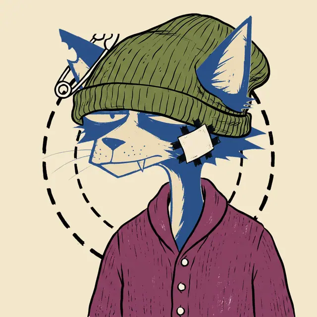 Broker #1500, a screenprinted alley cat.