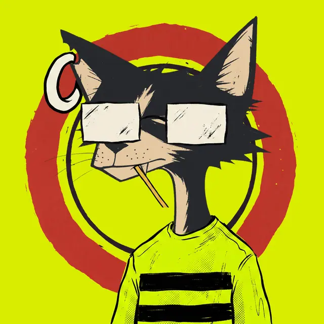 Broker #1510, a screenprinted alley cat.