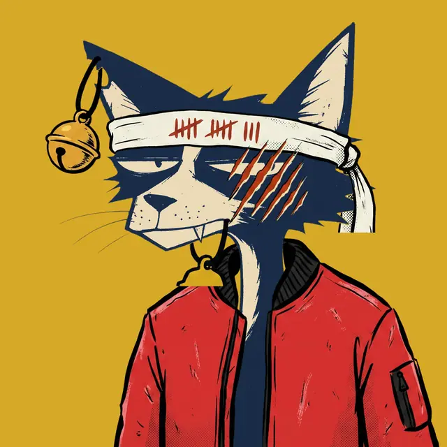 Broker #1514, a screenprinted alley cat.