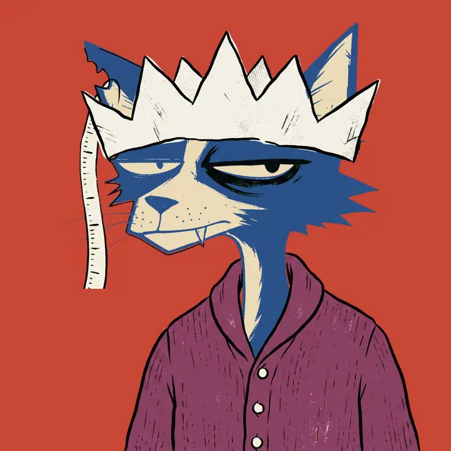 Broker #1520, a screenprinted alley cat.
