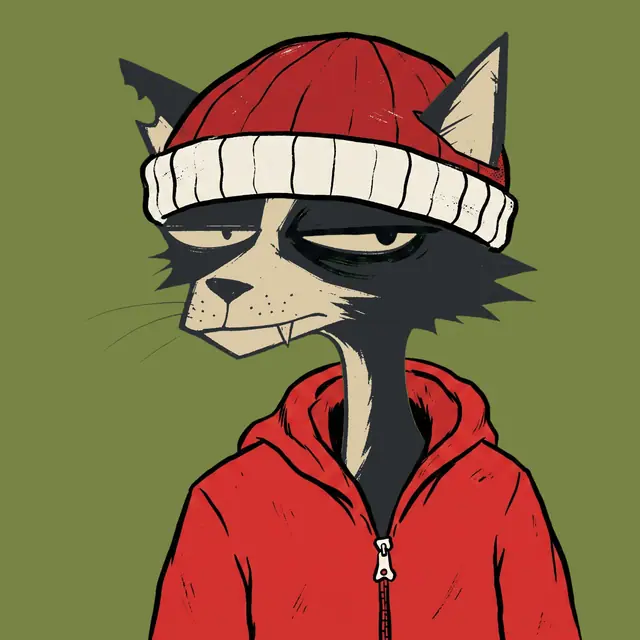 Broker #1522, a screenprinted alley cat.