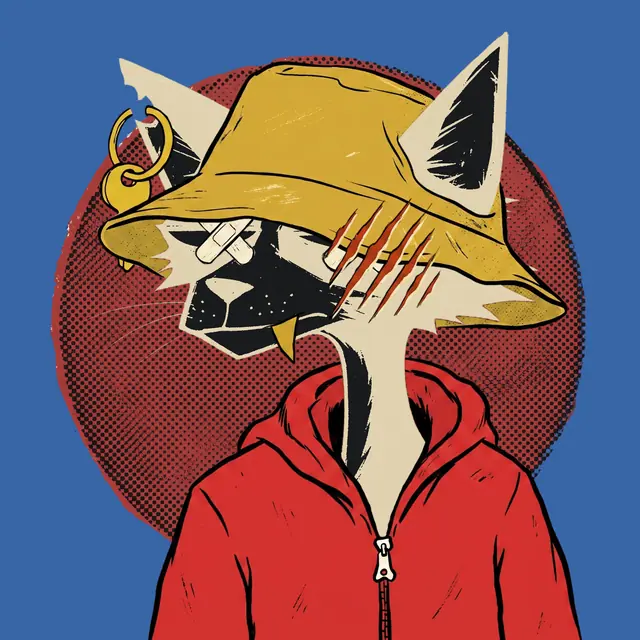 Broker #1525, a screenprinted alley cat.