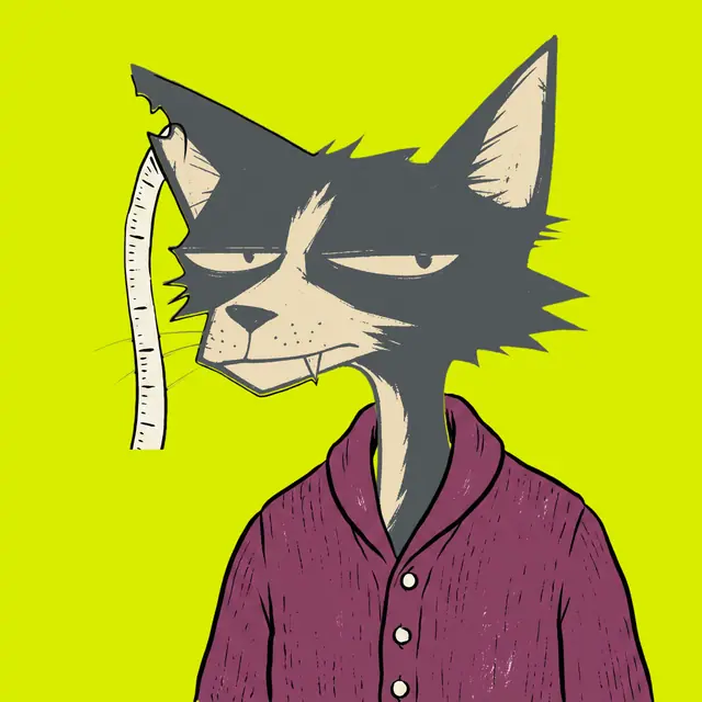 Broker #1533, a screenprinted alley cat.