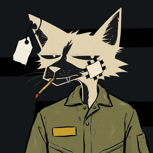Broker #0154, a screenprinted alley cat.