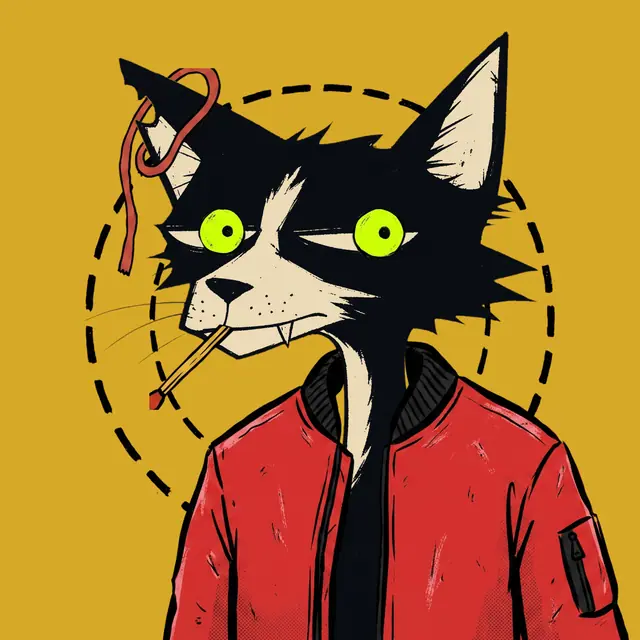 Broker #1541, a screenprinted alley cat.