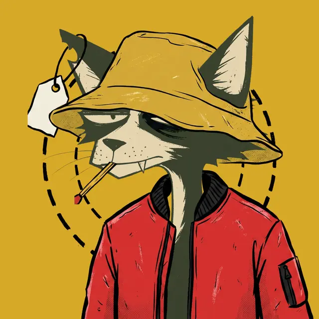 Broker #1542, a screenprinted alley cat.