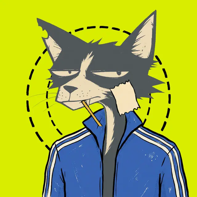 Broker #1549, a screenprinted alley cat.