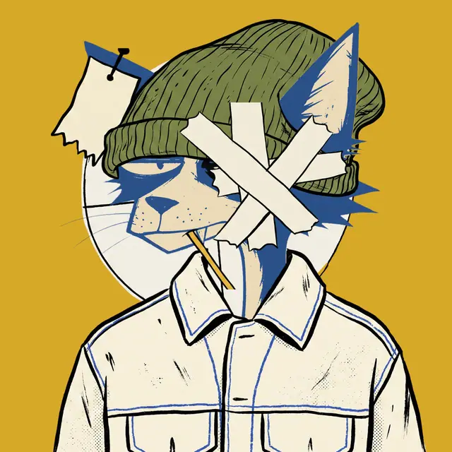Broker #1550, a screenprinted alley cat.