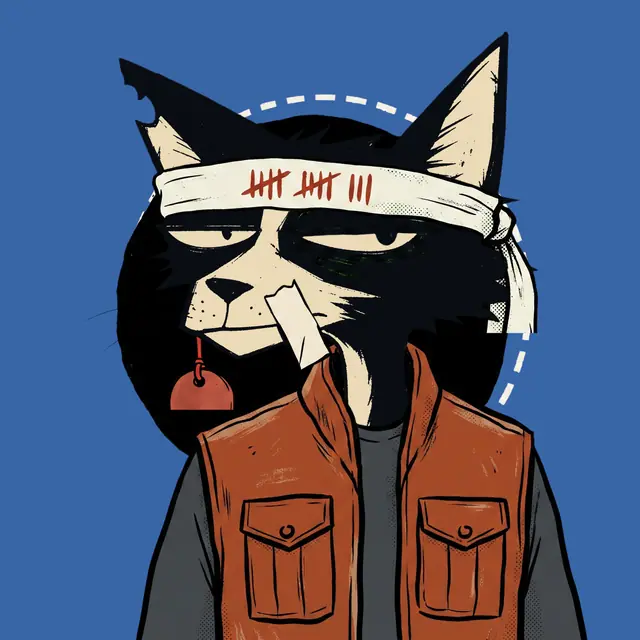Broker #1552, a screenprinted alley cat.