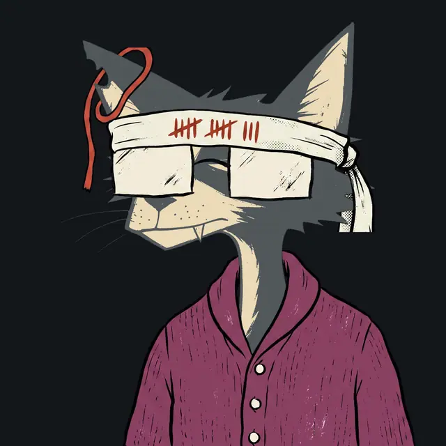 Broker #1567, a screenprinted alley cat.