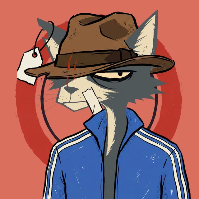 Broker #1568, a screenprinted alley cat.