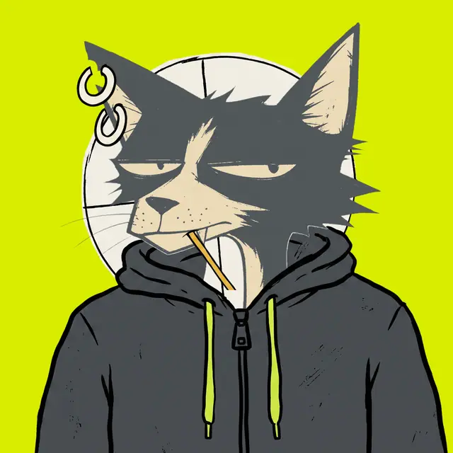 Broker #1574, a screenprinted alley cat.